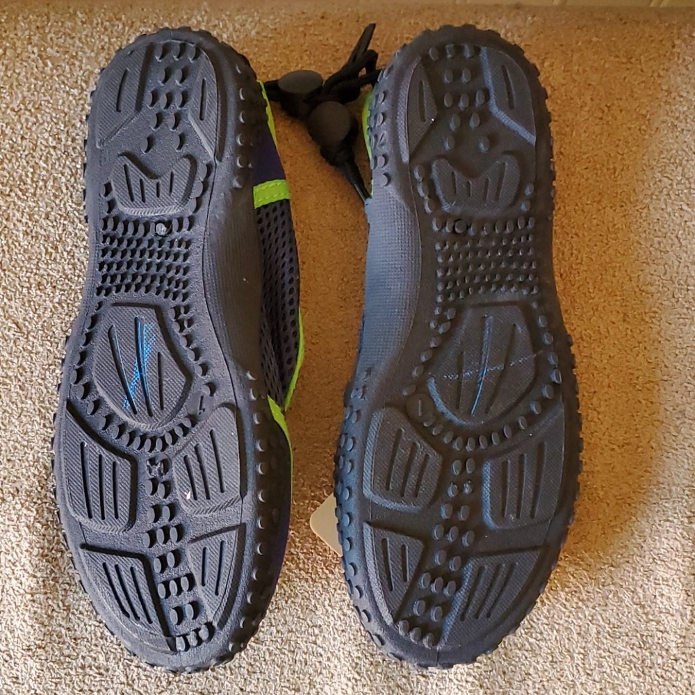 NWT Gold Toe Boys water shoes size 1 navy lime - Picture 4 of 4